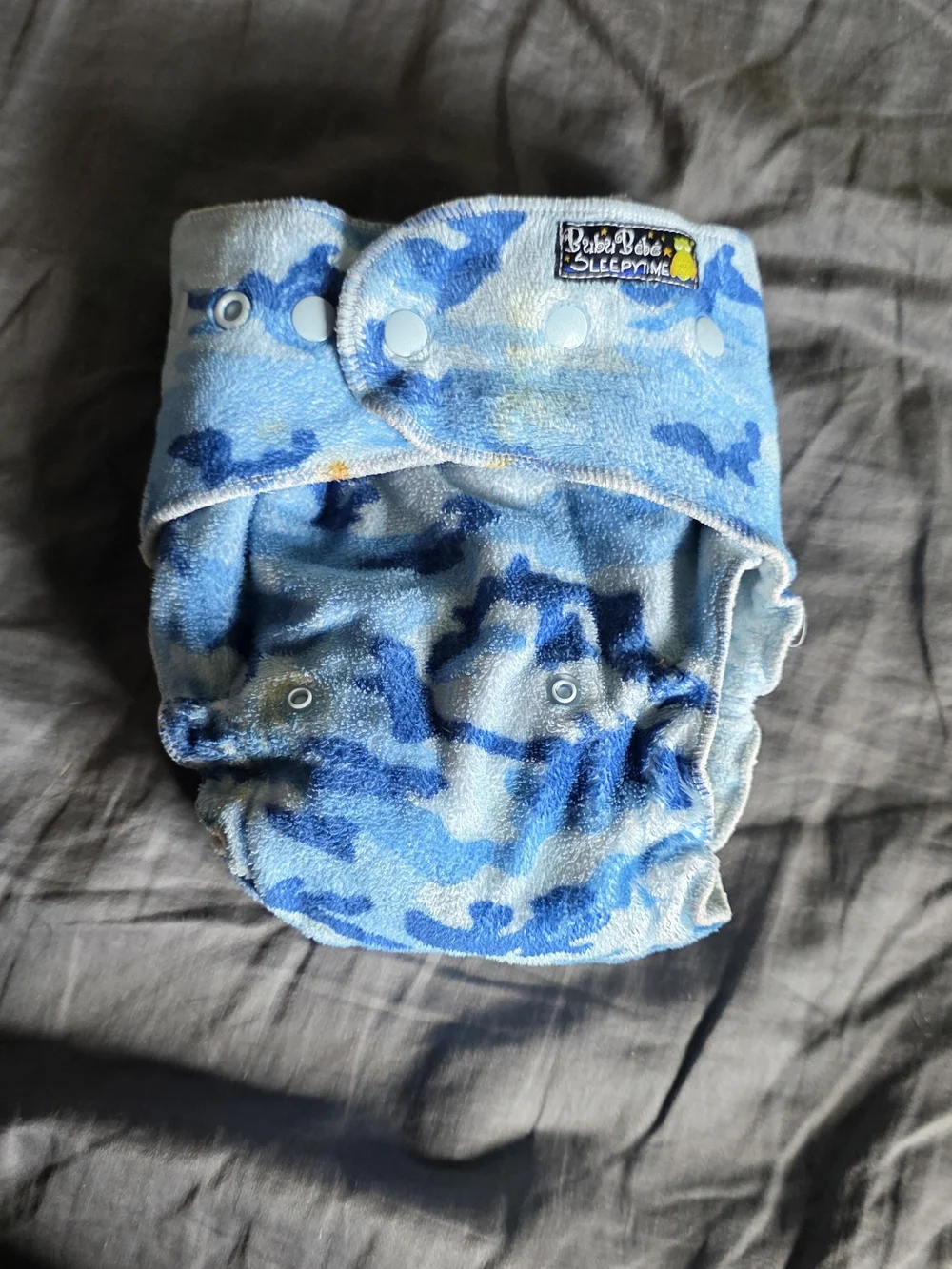 BubuBebe Cloth Diaper Lot of 6 Fitted Diapers w/ 3 Inserts Each Bamboo Velour EU